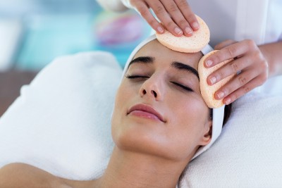 Woman Getting Facial Treatment Woman Getting Facial Treatment